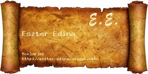 Eszter Edina névjegykártya