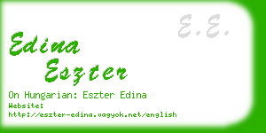 edina eszter business card